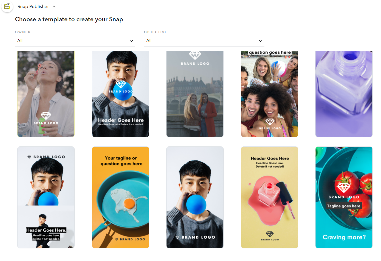 the ad gallery allows advertisers to