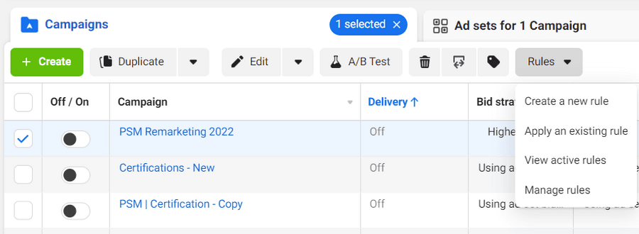 Set up Automated Rules for Frequency Caps