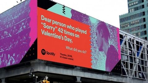 Spotify Valentine's Day ad