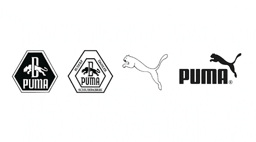 Evolution of the puma logo over time