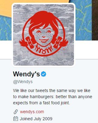 Wendy's Twitter account