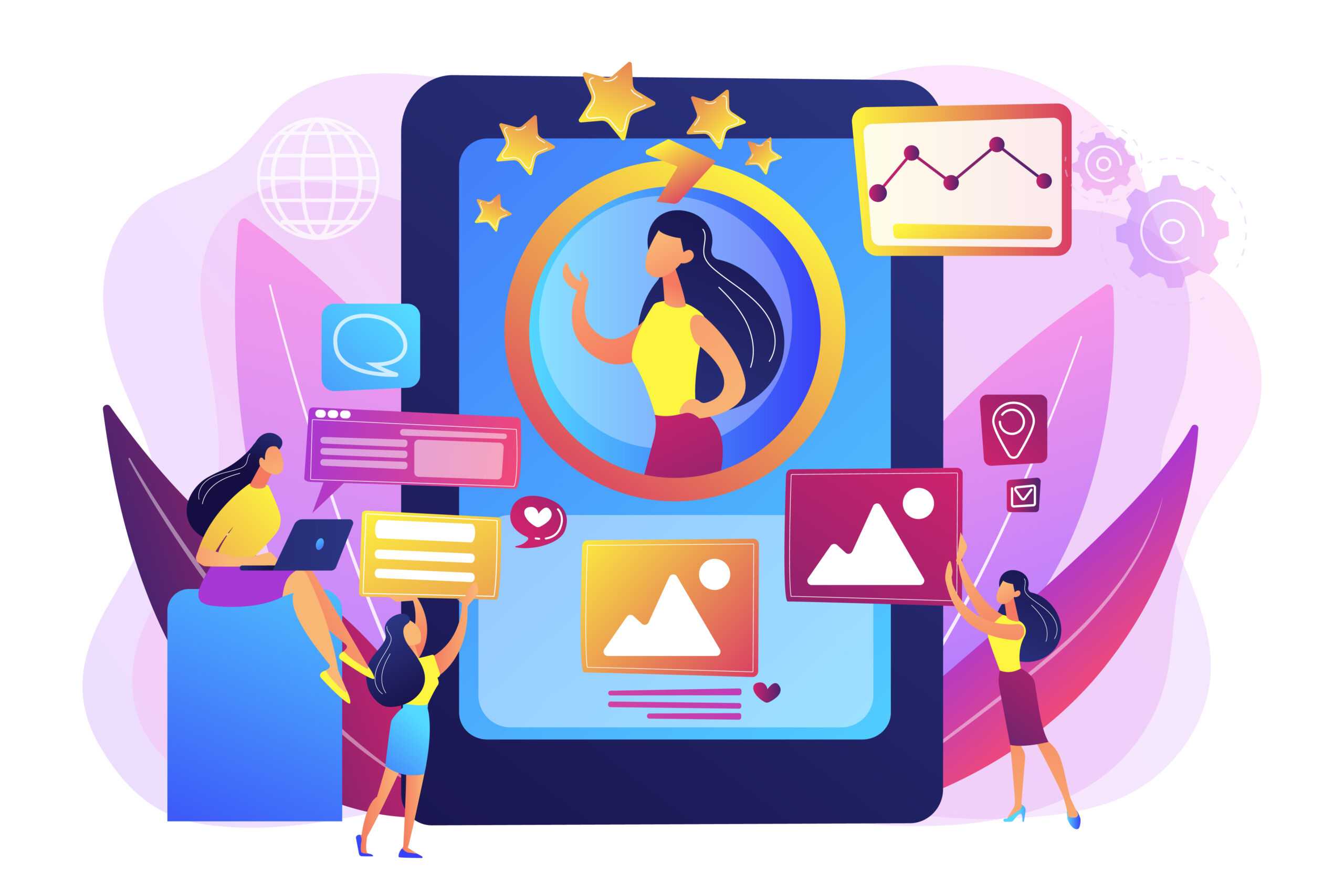 Online% Identity% Management% Concept% Vector% Illustration