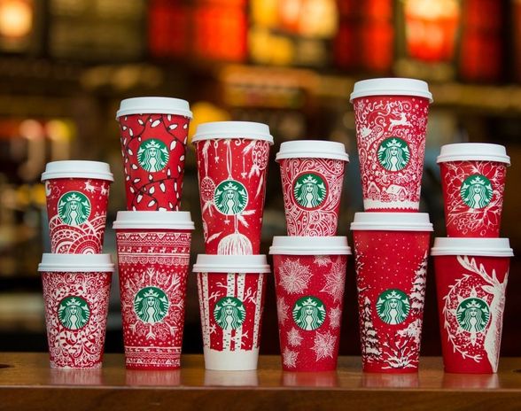 Starbucks 13 holiday cups 2016