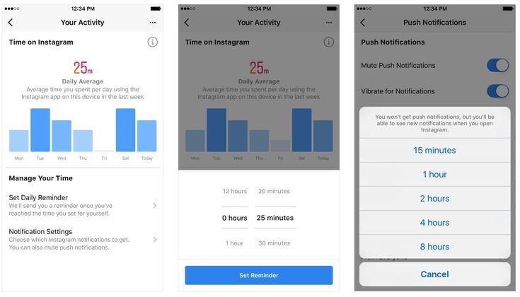 Instagram Time Tracking