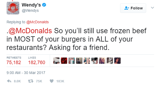 Wendy's Twitter beef