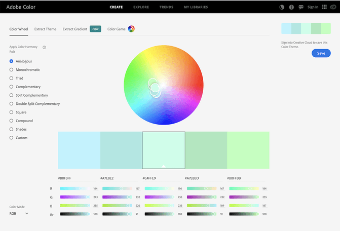 Adobe Color Screenshot