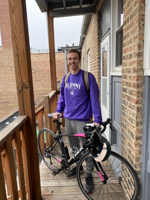 drew gorenz on a bike